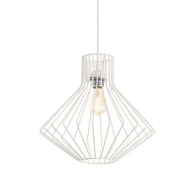 Ampolla-4 SP1 White Wire Shade Pendant Light