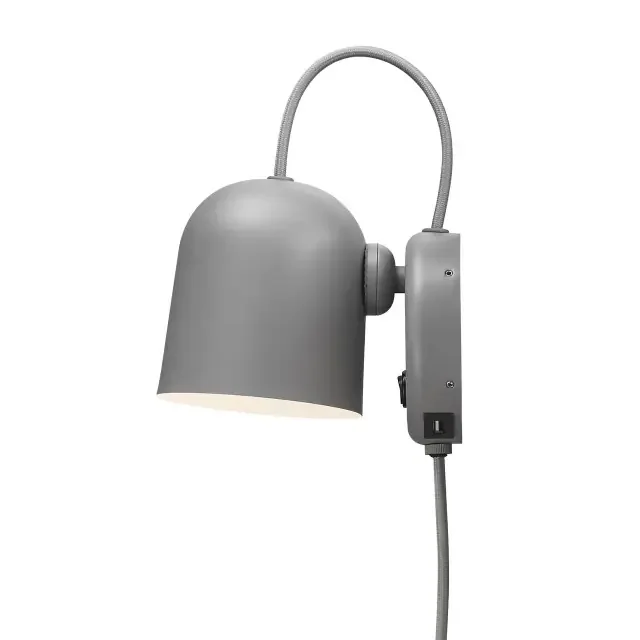 Angle Grey Adjustable Wall Light With USB