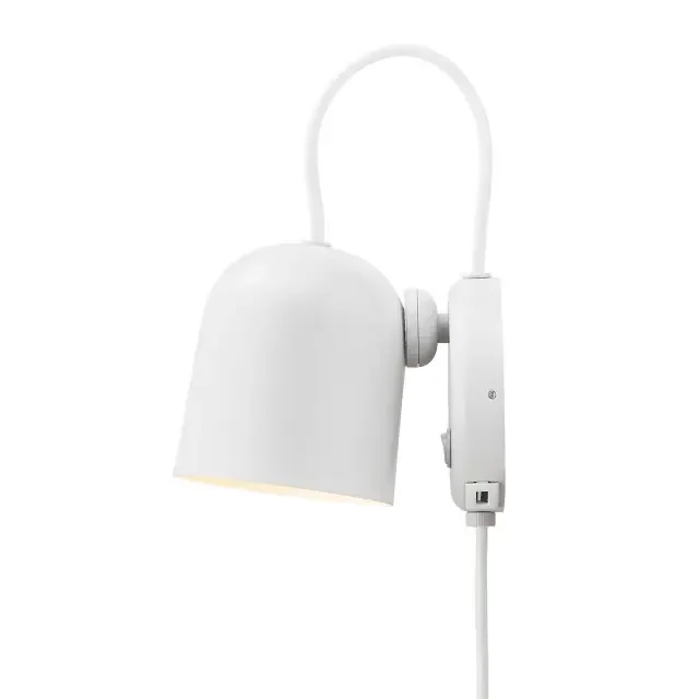 Angle White/Telegrey Adjustable Wall Light With USB