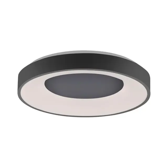 ANIKA Black Halo Remote Control Dimmable LED 50cm Wall or Ceiling Light