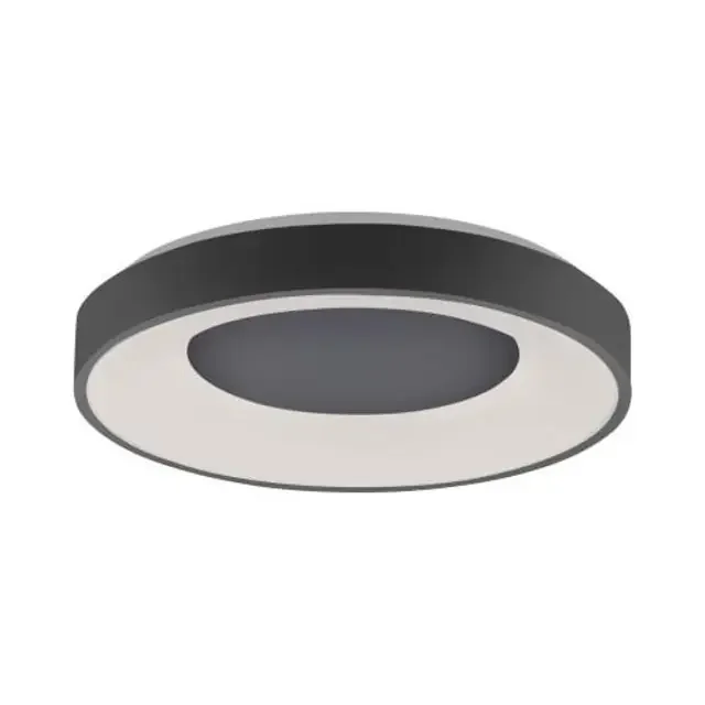 ANIKA Black Halo Remote Control Dimmable LED 70cm Wall or Ceiling Light