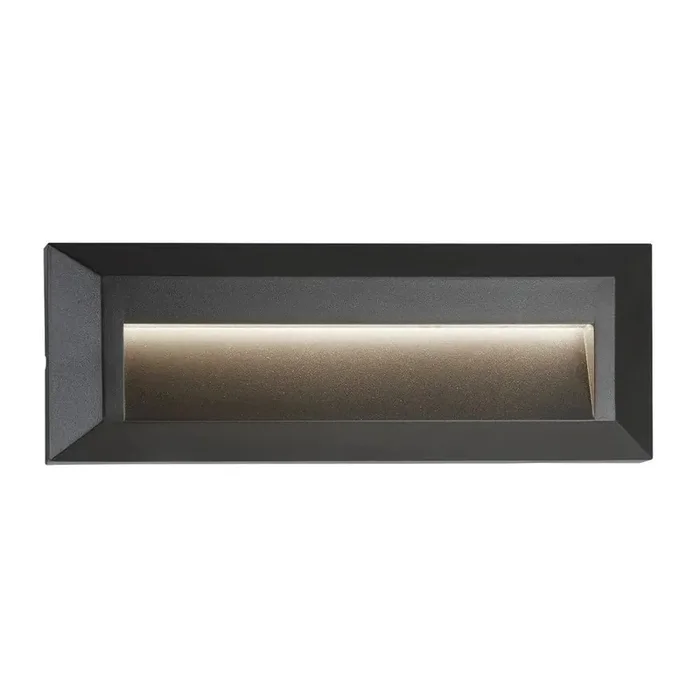 Ankle LED Anthracite Outdoor Rectangular Slot Flush Wall Light