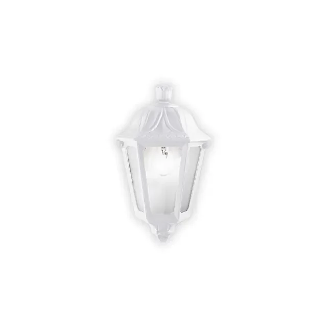 Anna AP1 White with Clear Glass 13cm Resin IP55 Wall Light