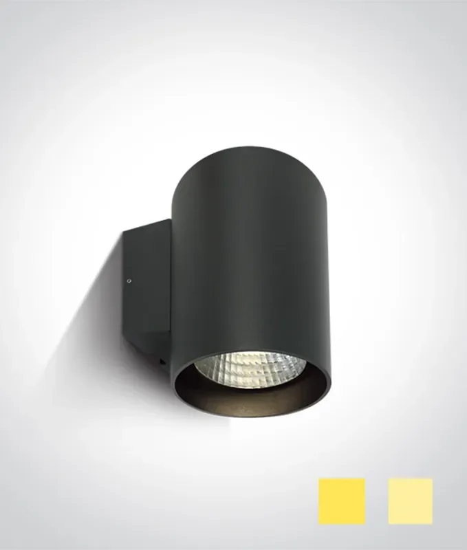 Anthracite 20w Outdoor Wall Downlight Cylinder – IP65 Rated