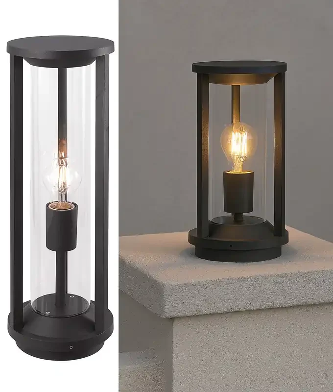 Anthracite Circular Post Lamp – IP65 Rated