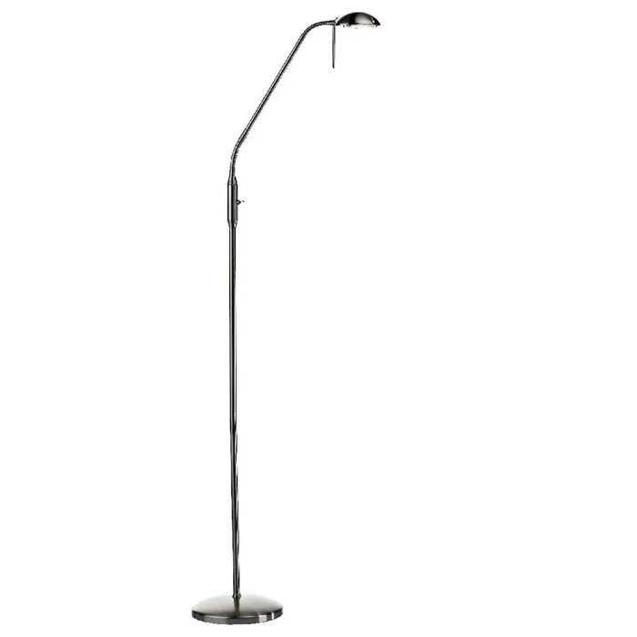 Antique Brass Modern Adjustable Stem Dome Head Floor Task & Reading Light 162cm