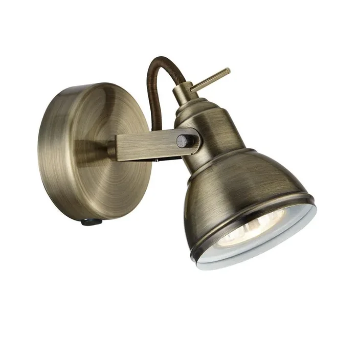 Antique Brass Single Lamp Adjustable Vintage Spot Light 130mm