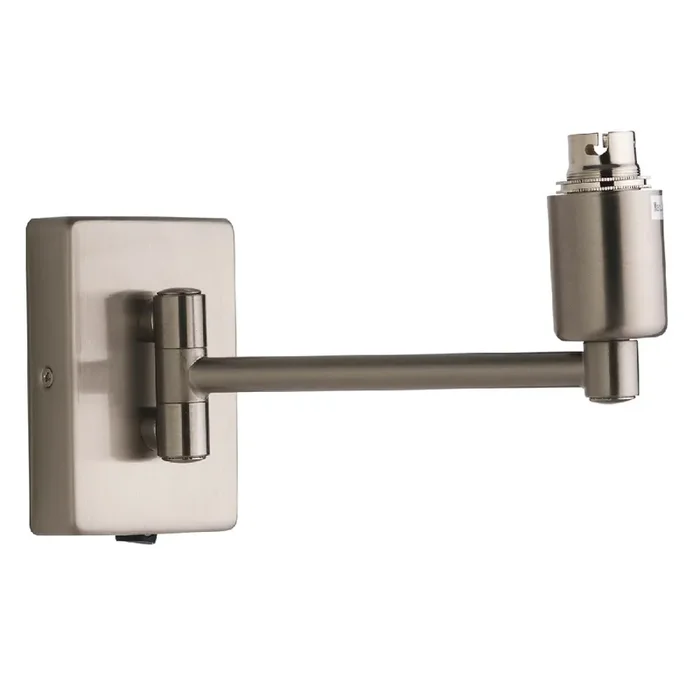 Antique Chrome Vintage Switched Swing Arm Wall Light Bracket