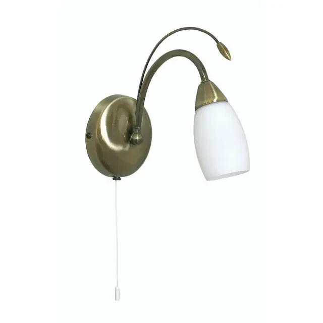 Antwerp Antique Brass with Opal Diffuser Wall Light