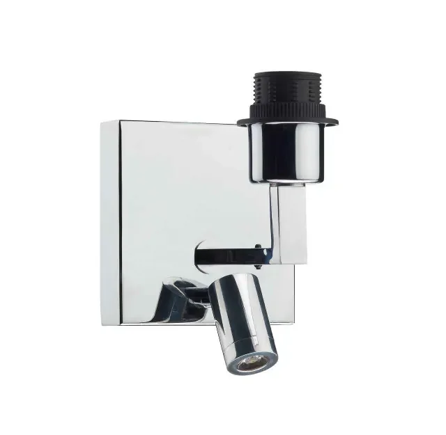 Anvil Polished Chrome LED Wall Light Base Only with LED reading Light