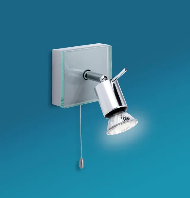 Aqua Aluminium with Clear Glass Adjustable Spotlight