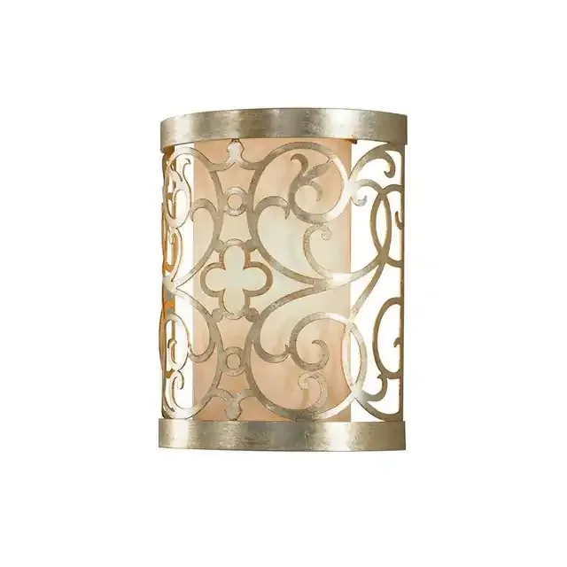 Arabesque Silver Leaf Patina Wall Light