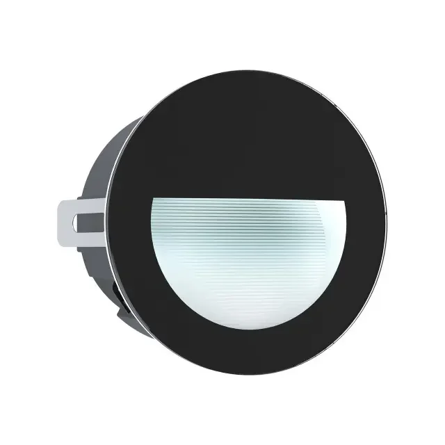 Aracena Black Round IP65 Wall Recessed Light