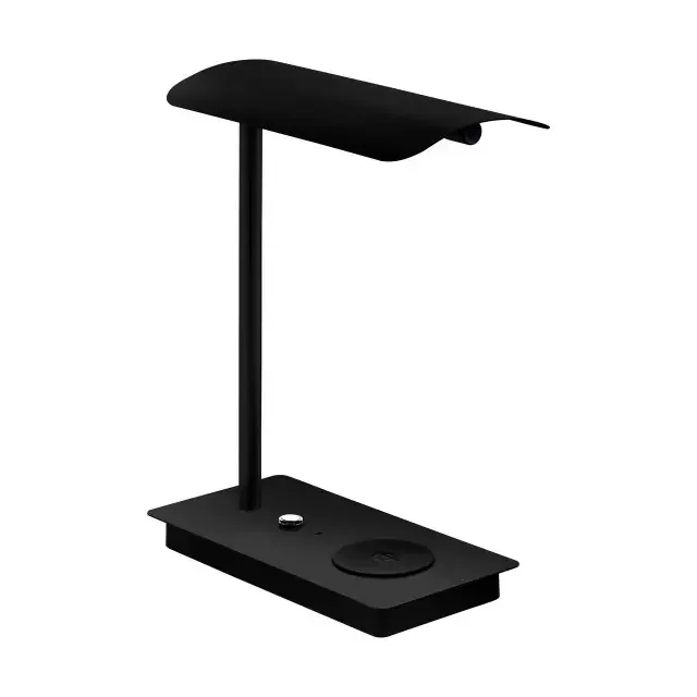 Arenaza Black with Wireless Charger LED Table Lamp