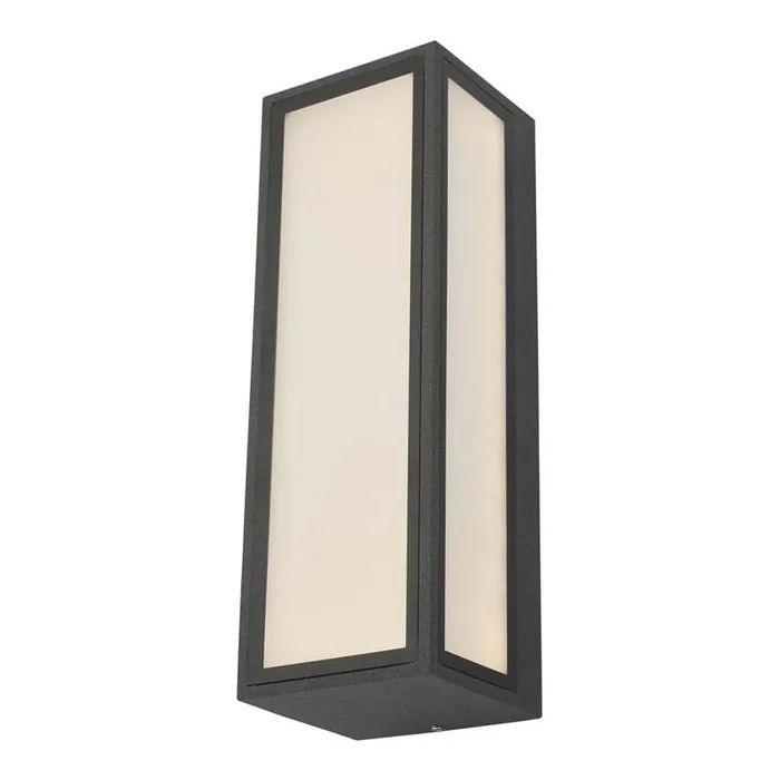 Arham LED Anthracite Outdoor Modern Rectangular Flush Wall Light