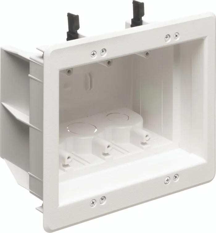Arlington DVFR3W Three-Gang IN BOX Recessed Indoor Electrical Box for New and Retrofit Construction, White