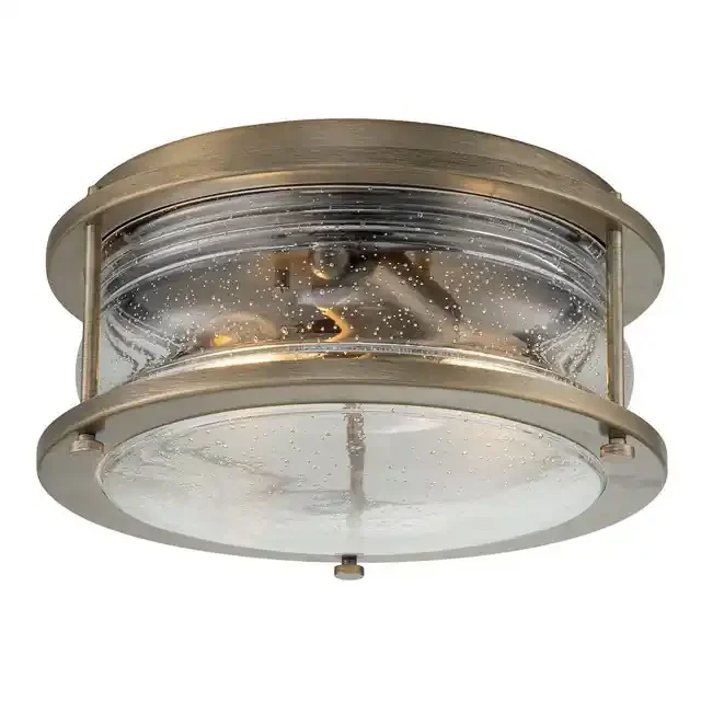 Ashland Bay 2 Light Burnished Bronze IP44 Ceiling Light