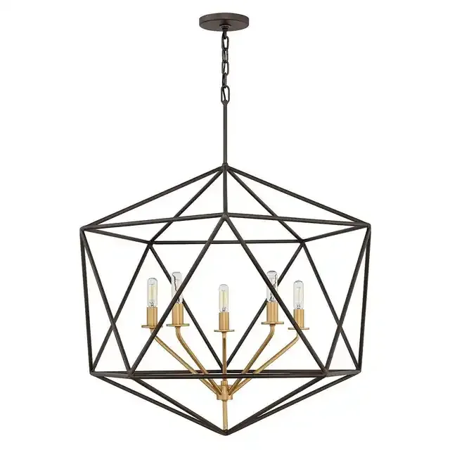 Astrid 5 Light Metallic Matte Bronze Pendant Light