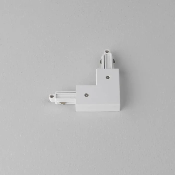 Astro 1 Circuit 90Â° Corner Left Track Connector – White – Online Lighting