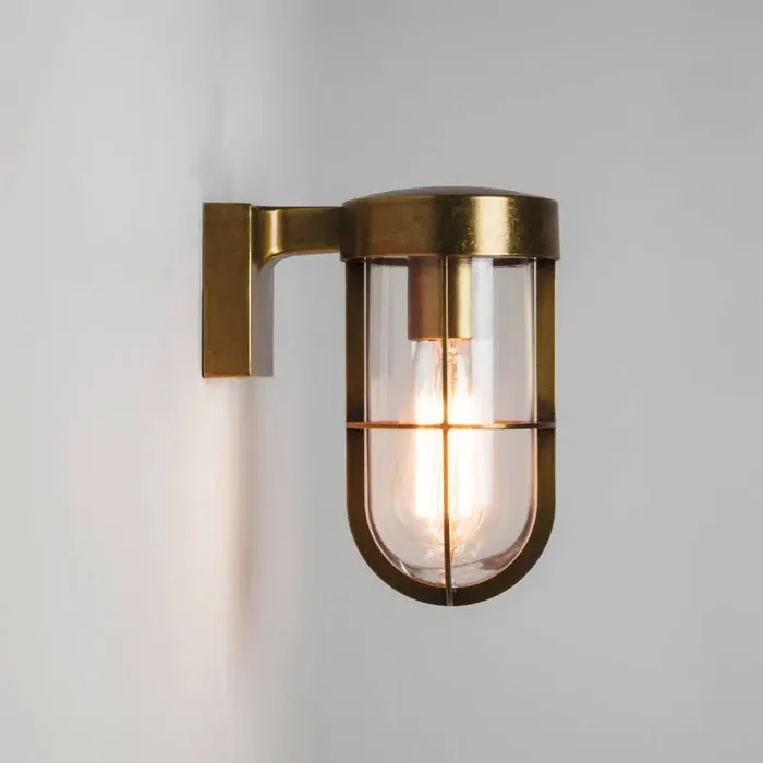 Astro Cabin Outdoor Wall Light – Antique Brass – Online Lighting