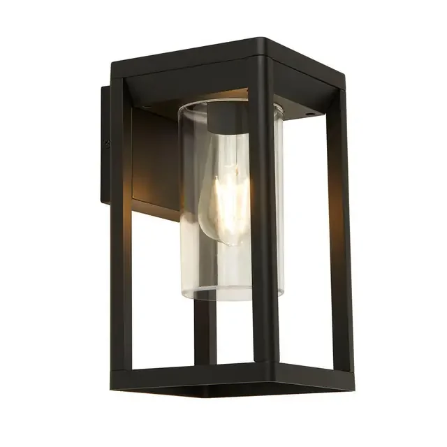 Atlanta Black with Clear Diffuser Outdoor Wall Light