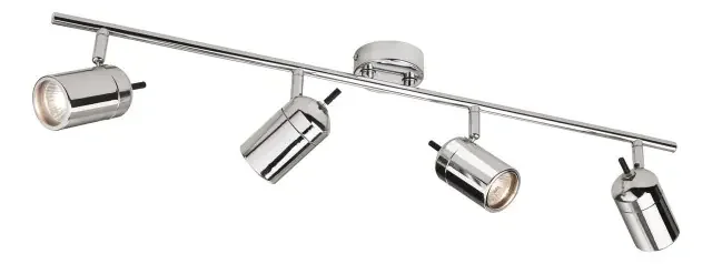 Atlantic 4 Light Chrome Adjustable IP44 Bar Spotlight