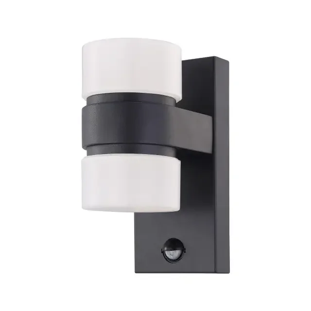 Atollari 2 Light Anthricite with Opal and Sensor IP44 Wall Light