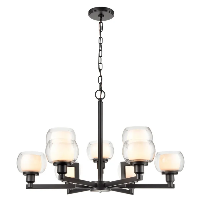 Auralume Nine Light Chandelier in Black (405|330-9CR-BK-CLW)