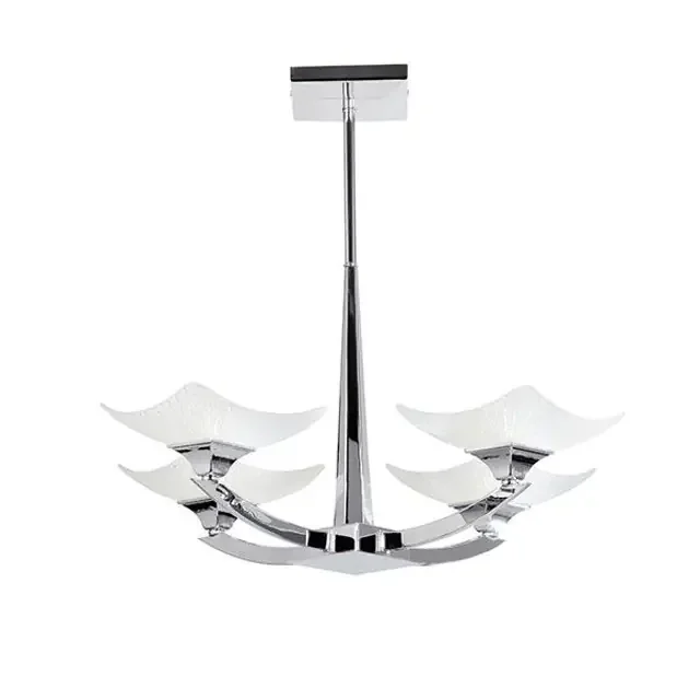 Ayres 4 Light Chrome and Scavo Glass Semi-Flush Ceiling Light