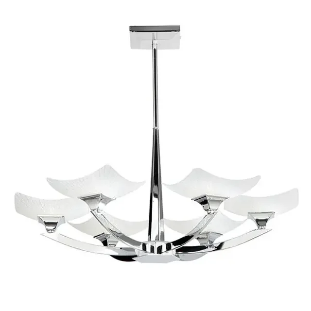 Ayres 6 Light Chrome and Scavo Glass Semi-Flush Ceiling Light