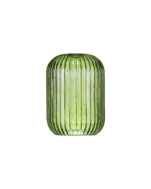 Azure Ribbed Tubular Glass Shade