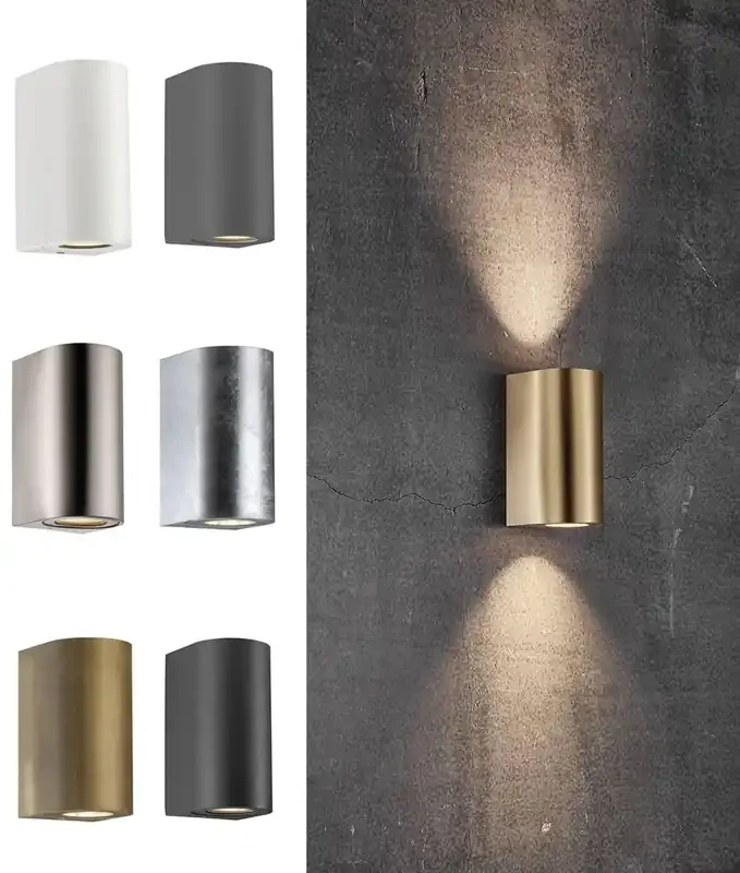 Back-to-Wall Up Down Wall Light For GU10 Mains Lamps