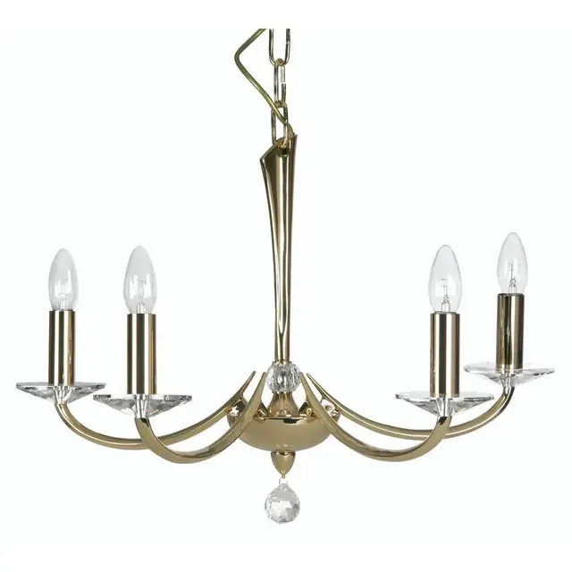 Bahia 5 Light Gold Chandelier Pendant Light