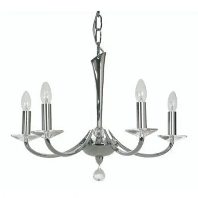 Bahia 5 Light Polished Chrome Chandelier Pendant Light