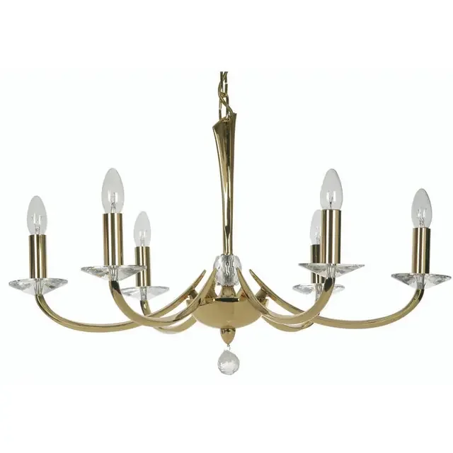 Bahia 6 Light Gold Chandelier Pendant Light