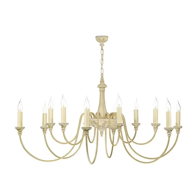 Bailey 12 Light Antique Cream Chandelier