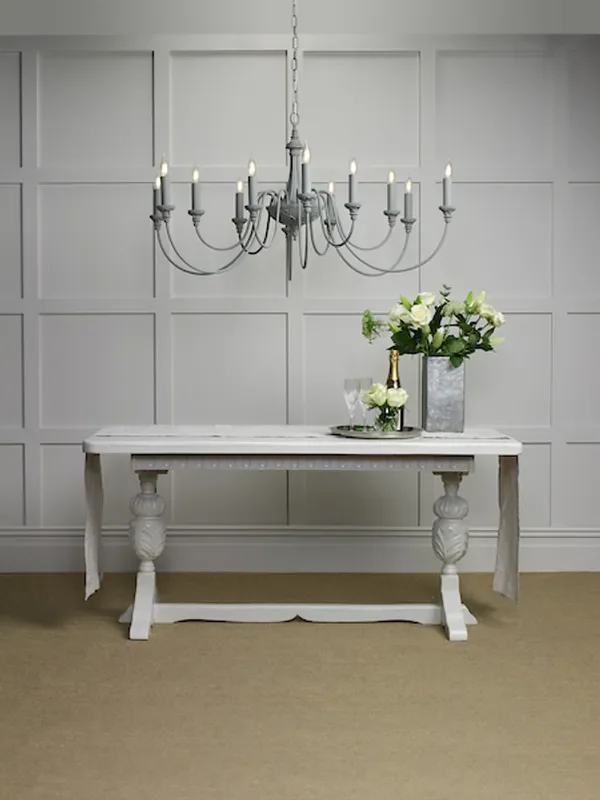 Bailey 12 Light Ash Grey Chandelier