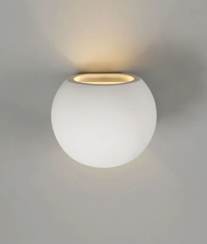 Ball Up & Down Installation Plaster Wall Light – Paintable
