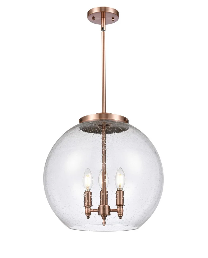 Ballston LED Pendant in Antique Copper (405|221-3S-AC-G124-16-LED)