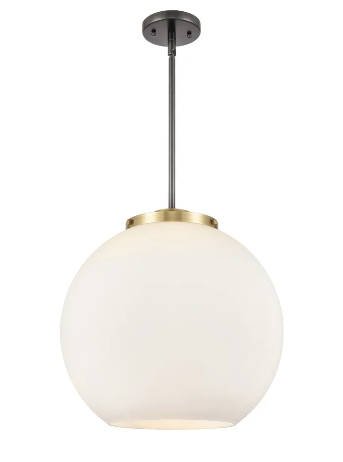 Ballston LED Pendant in Black Antique Brass (405|221-3S-BAB-G121-16-LED)