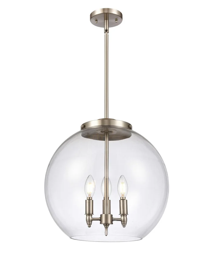 Ballston LED Pendant in Brushed Satin Nickel (405|221-3S-SN-G122-16-LED)