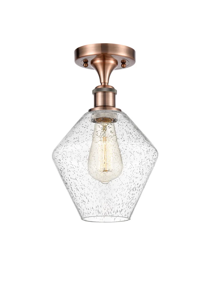 Ballston LED Semi-Flush Mount in Antique Copper (405|516-1C-AC-G654-8-LED)