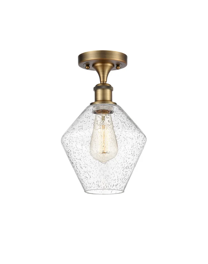 Ballston LED Semi-Flush Mount in Brushed Brass (405|516-1C-BB-G654-8-LED)