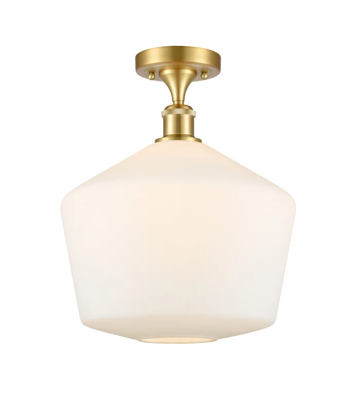 Ballston LED Semi-Flush Mount in Satin Gold (405|516-1C-SG-G651-12-LED)
