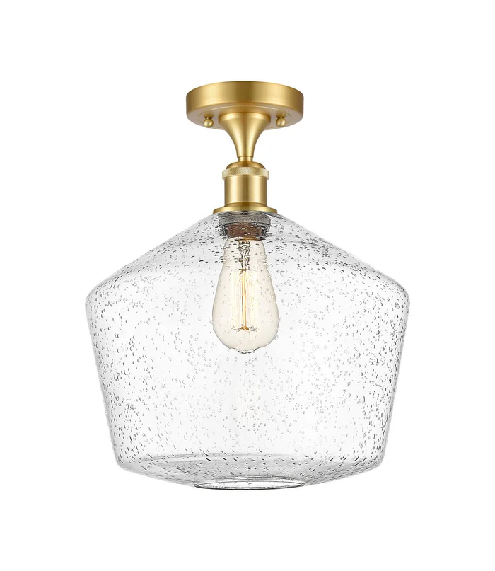 Ballston LED Semi-Flush Mount in Satin Gold (405|516-1C-SG-G654-12-LED)