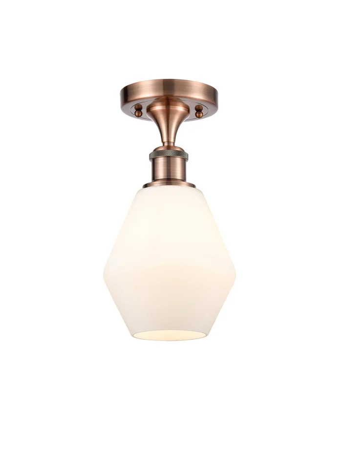 Ballston One Light Semi-Flush Mount in Antique Copper (405|516-1C-AC-G651-6)