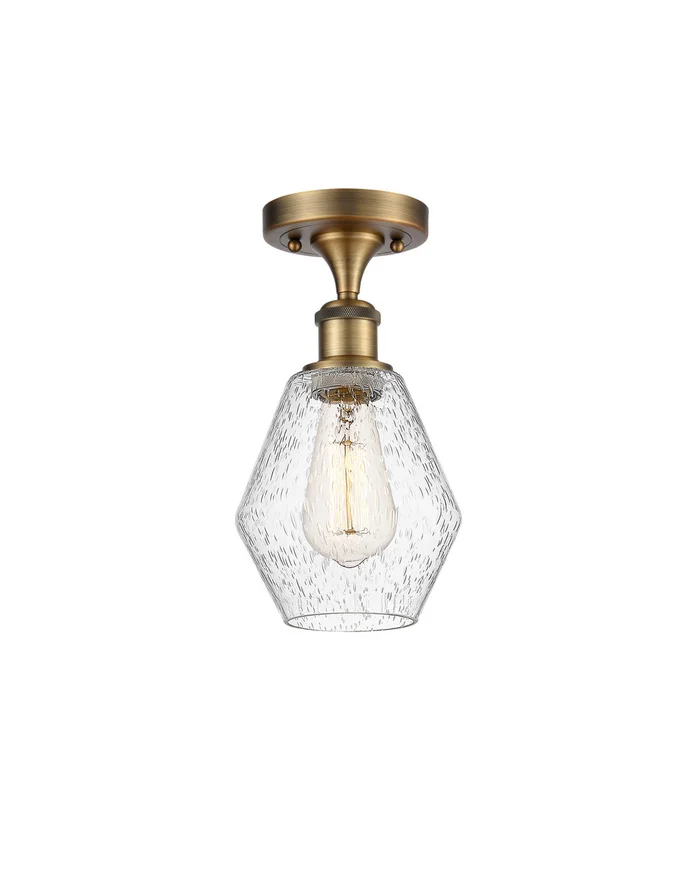 Ballston One Light Semi-Flush Mount in Brushed Brass (405|516-1C-BB-G654-6)