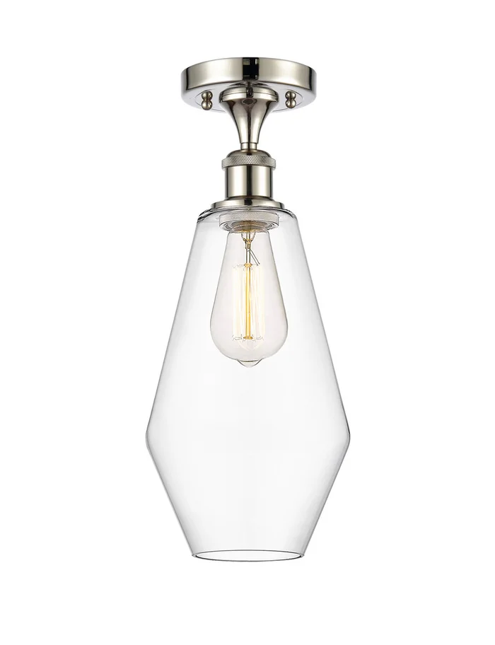 Ballston One Light Semi-Flush Mount in Polished Nickel (405|516-1C-PN-G652-7)