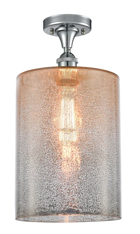 Ballston One Light Semi-Flush Mount in Satin Gold (405|516-1C-SG-G1113-L)