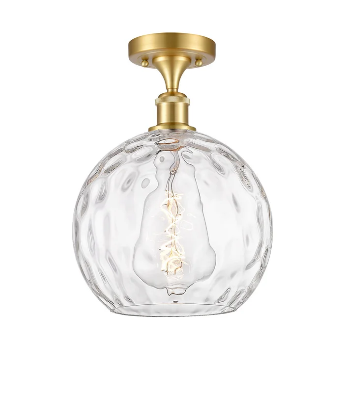 Ballston One Light Semi-Flush Mount in Satin Gold (405|516-1C-SG-G1215-10)